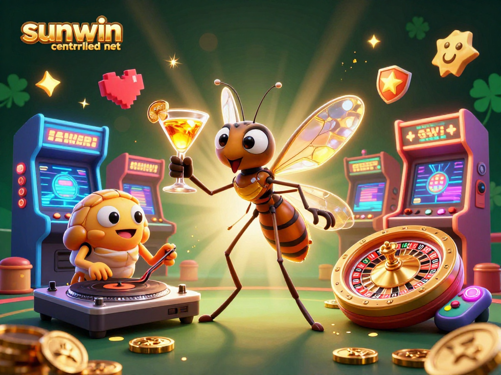 Spin to win at sunwin centralized net with vibrant casino characters in a dynamic gaming scene.