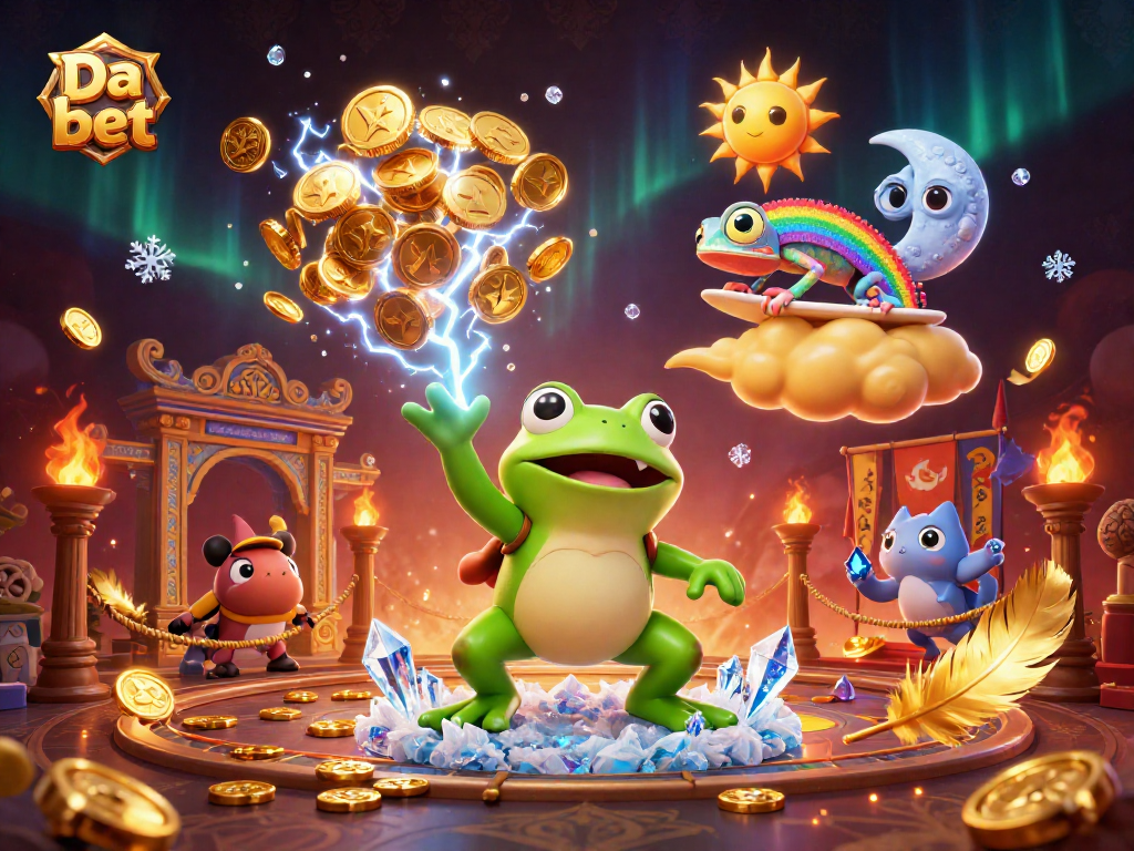 Join the exciting world of Da bet with vibrant gaming elements and rich illustrations.