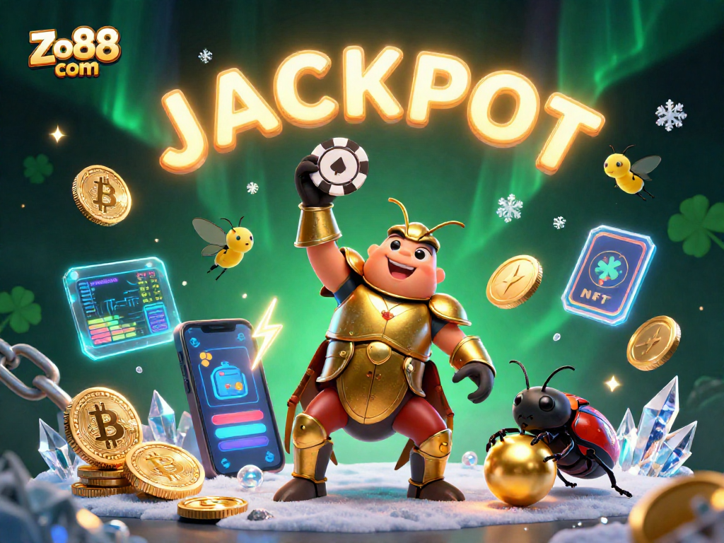 Win big at Zo88 com with vibrant characters celebrating a jackpot in a thrilling casino scene.