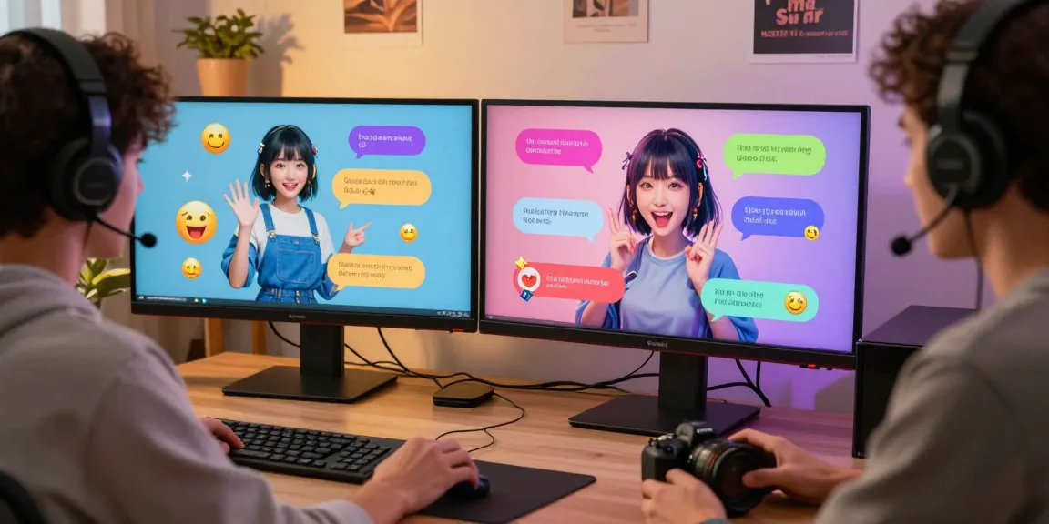 Interactive AI chat experience featuring NSFW discussions with engaging characters in a vibrant setting.