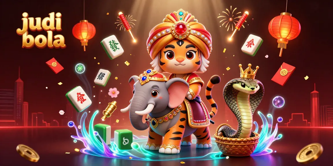 Experience judi bola excitement with a vibrant, immersive digital illustration full of action and rich details.