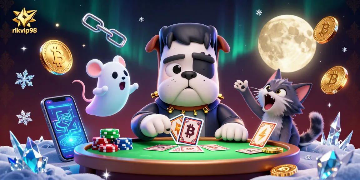 Engage with rikvip98's thrilling casino experience featuring 3D monsters, crypto coins, and festive elements.