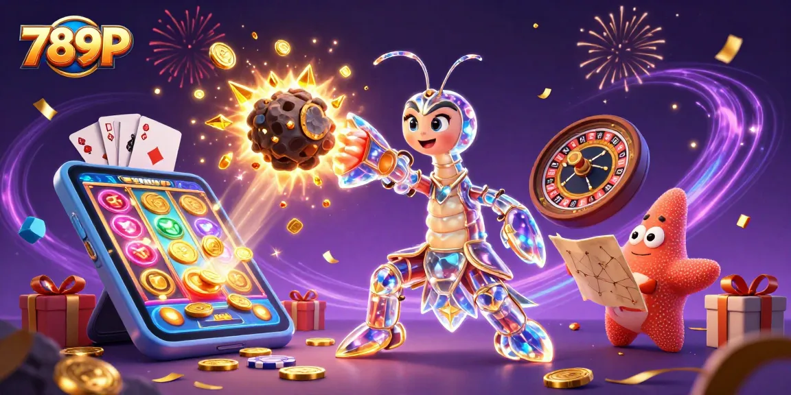 Experience 789P through a vivid 3D illustration with dynamic gaming elements and excitement.