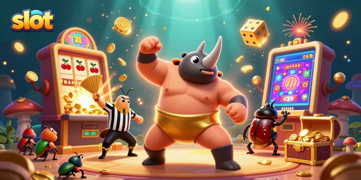 Experience thrilling slot gameplay as a beetle champion wins big amidst exploding jackpots.