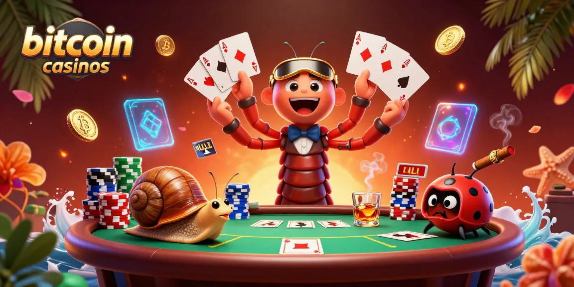 Enjoy exhilarating action at bitcoin casinos as vibrant characters bring card games to life.