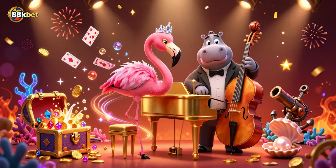 Experience thrilling gameplay at 88kbet with vibrant casino elements and energetic characters.