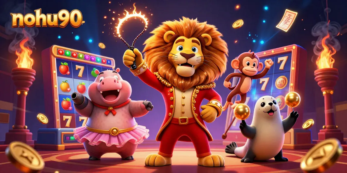 Experience winning thrills at nohu90 in a vibrant casino adventure with colorful characters.