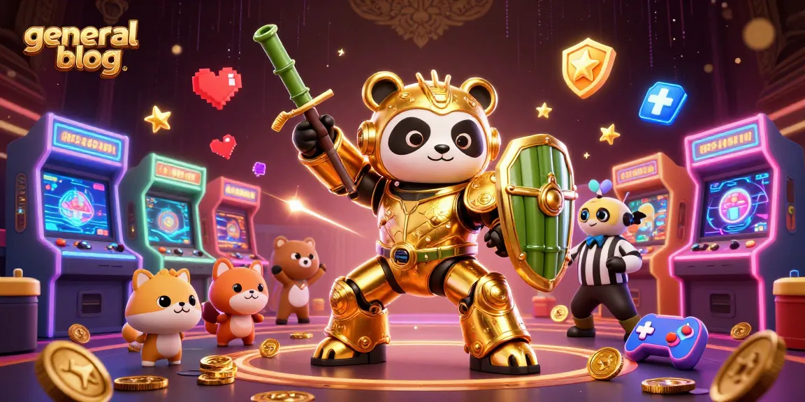 Engage in exciting gameplay at this general blog showcasing vibrant casino-themed 3D art with golden panda!